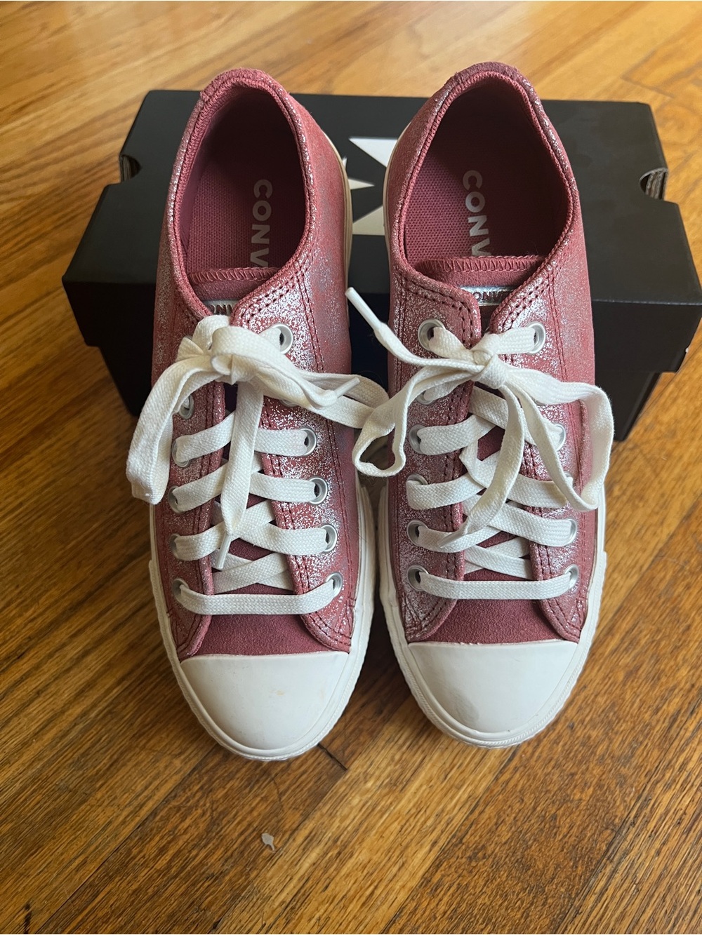 Converse Women’s Low Top Sneakers - Rose Metallic CTAS LIFT OX
